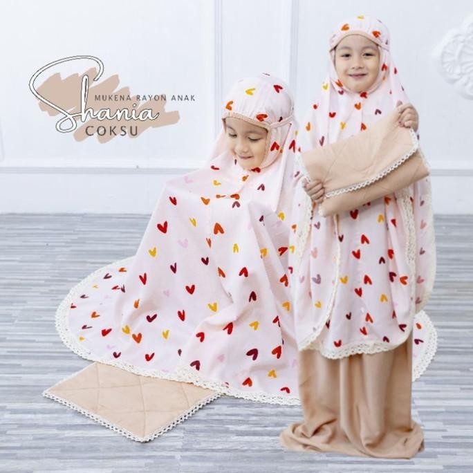 Mukena Anak Katun Premium Motif Karakter Bunga