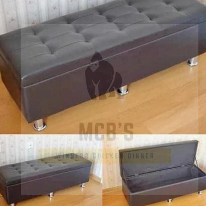 Promo Sofa Box Storage Bench Minimalis Kulit Oscar 180 Murah Rajacenafritz