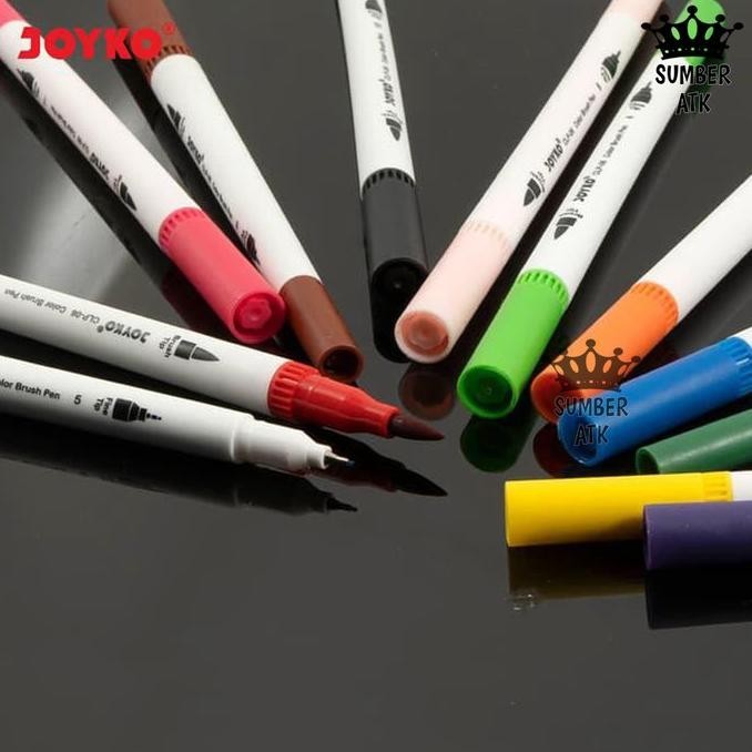 

Terlaris Color Brush Pen / Pena Kuas Warna Joyko Clp-06 / 12 Warna / Color Top 2024