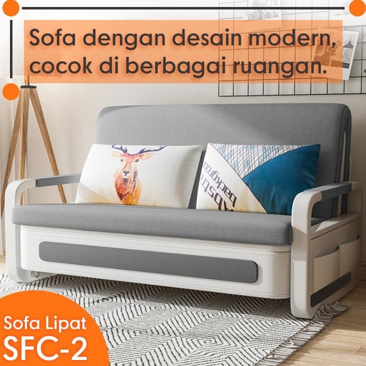 (T)Op Murah Banget  Sofa Bed Lipat Kursi Lipat Sofa Minimalis 120Cm Kasur Malas Multifungsi Modern T