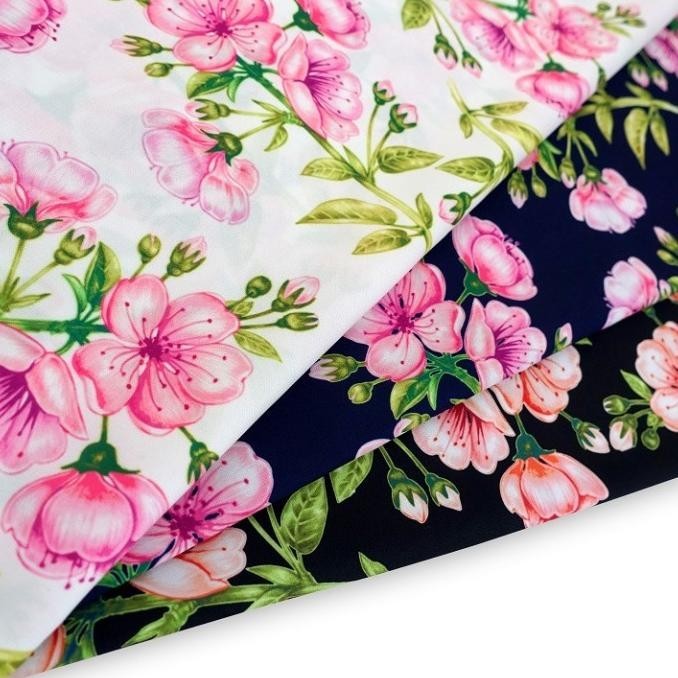 

Kain Print Bunga Sutra / Mosscrepe - Flower Print 002 (Per 0,5 Meter) Limited Edition