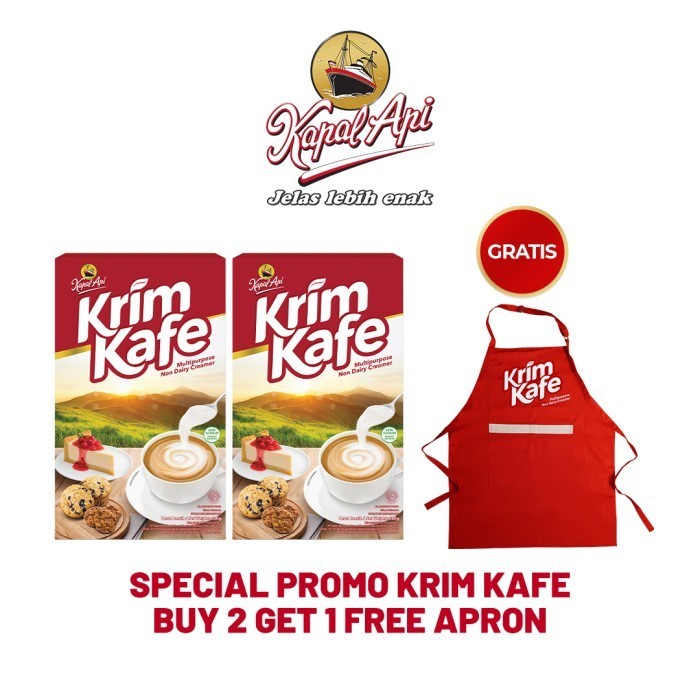 

Ready Special Promo Krim Kafe - Buy 2 Get 1 Free Apron