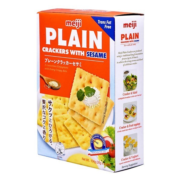 

MURAH Meiji Plain Crackers With Sesame 104 g
