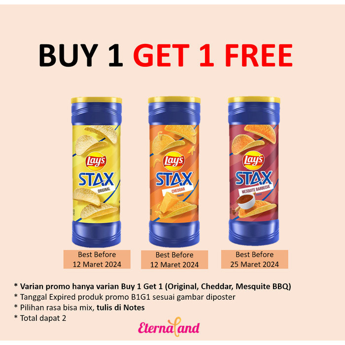 

MURAH Lays Stax 155 gr (5.5 oz)