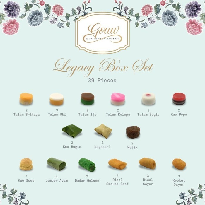

PROMO Gouw Legacy Box Set of 39pcs - Kue Tampah & Jajanan Pasar Premium