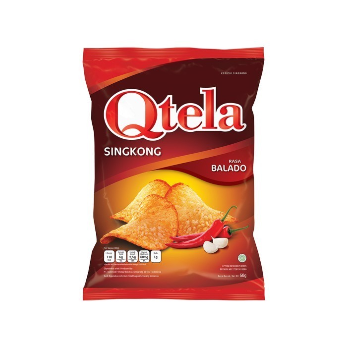 

TERBAIK Qtela Singkong Balado 60 Gr - 6 Pcs