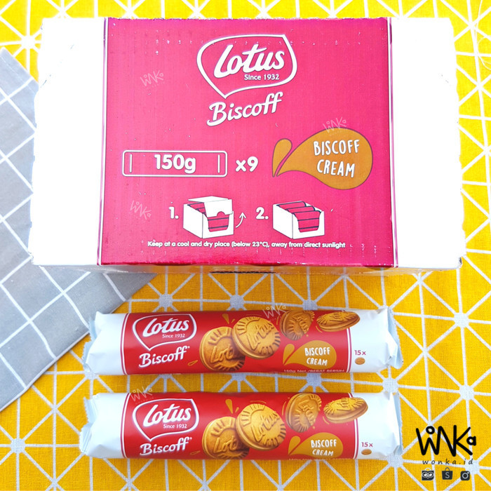 

NEW Lotus Biscoff Biscuit Sandwich Roll 150 gr - Lotus Biscuit Cookies