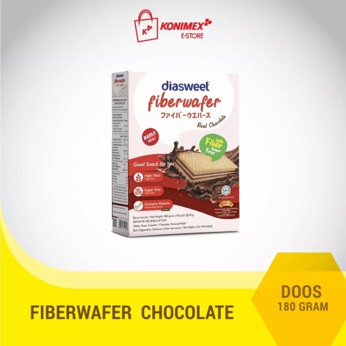 

BERKUALITAS diasweet fiberwafer 180 gram coklat BOX wafer diet