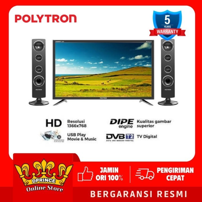 Polytron Led Digital Tv 32 Inch Dvb-T2 Pld 32Tv1855