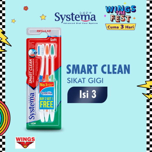 Systema Sikat Gigi Smart Clean Isi 3 Pcs Image 2