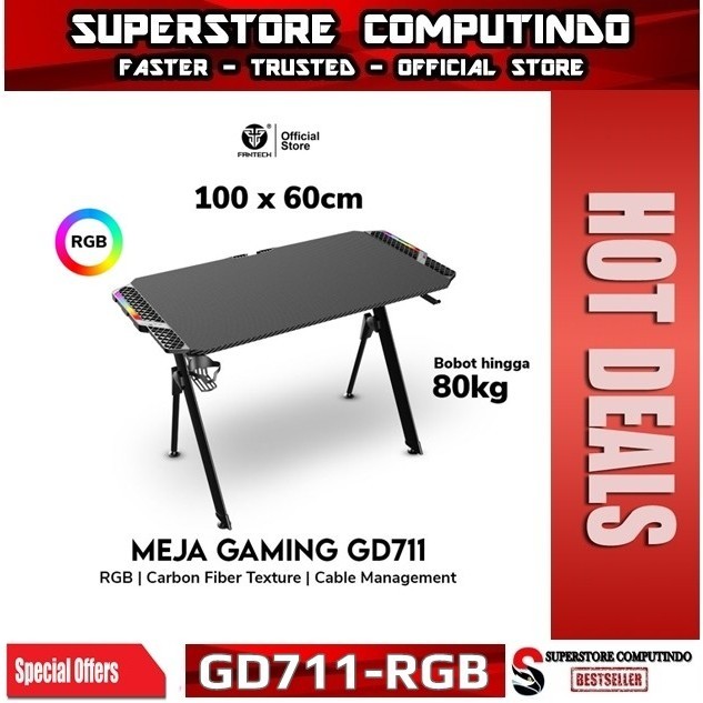 Fantech Gd711 Meja Gaming - Rgb Gaming Desk