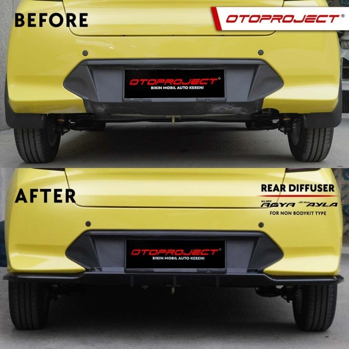 Otoproject - Rear Diffuser A.N Agya / Ayla 2023 - Matte Black