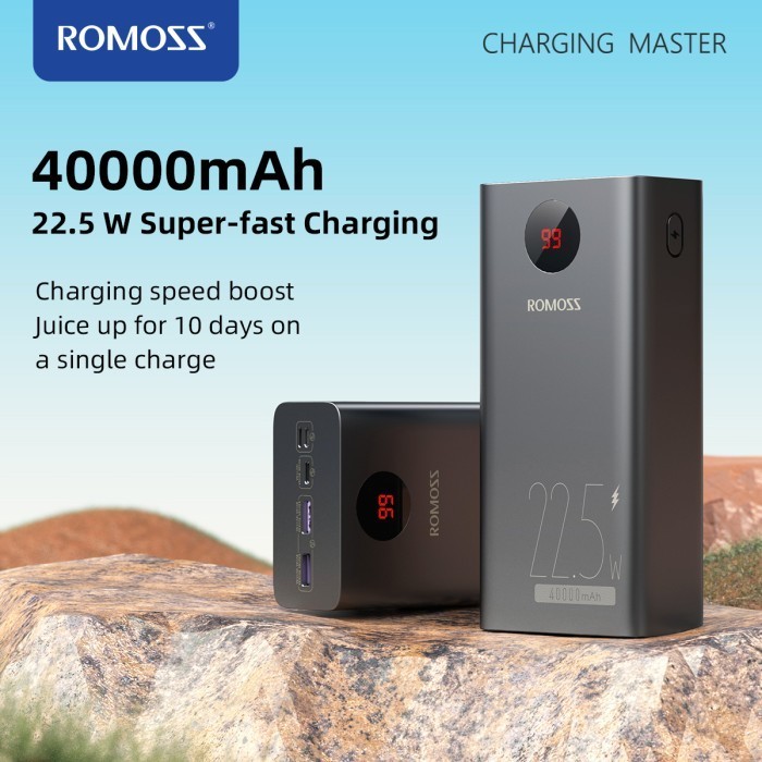 Romoss Pea40Pf 40000Mah Powerbank Pd20W 22.5W Two-Way Fast Charge