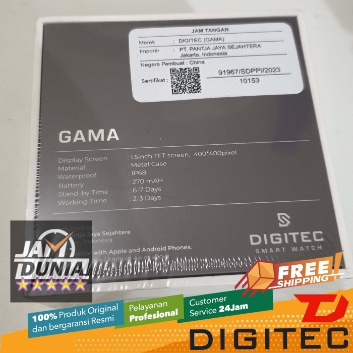 Digitec Original Smartwatch Gama Gy Jam Pria Jam Digital