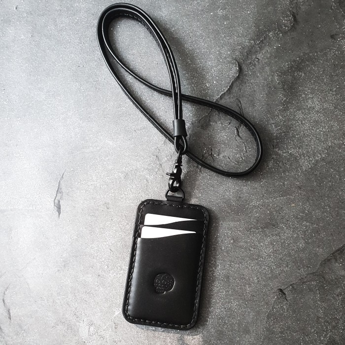 

BDS DETROIT - Handmade leather, Mens Lanyard ID card Holder