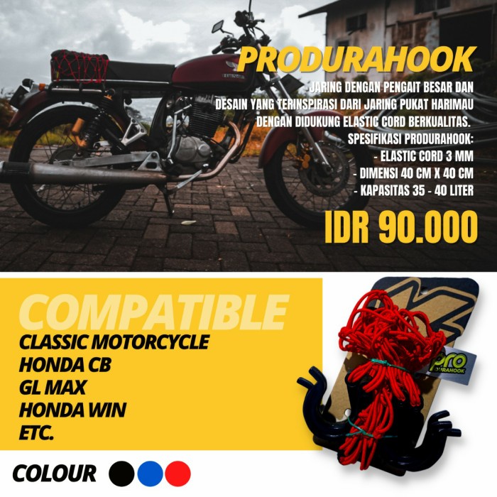 JARING KAMBING UNG PRODURAHOOK JARING MOTOR JARING HELM TAS MANTEL