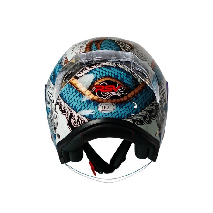 Rsv New Windtail Ryujin White Helm Half Face Original Rsv