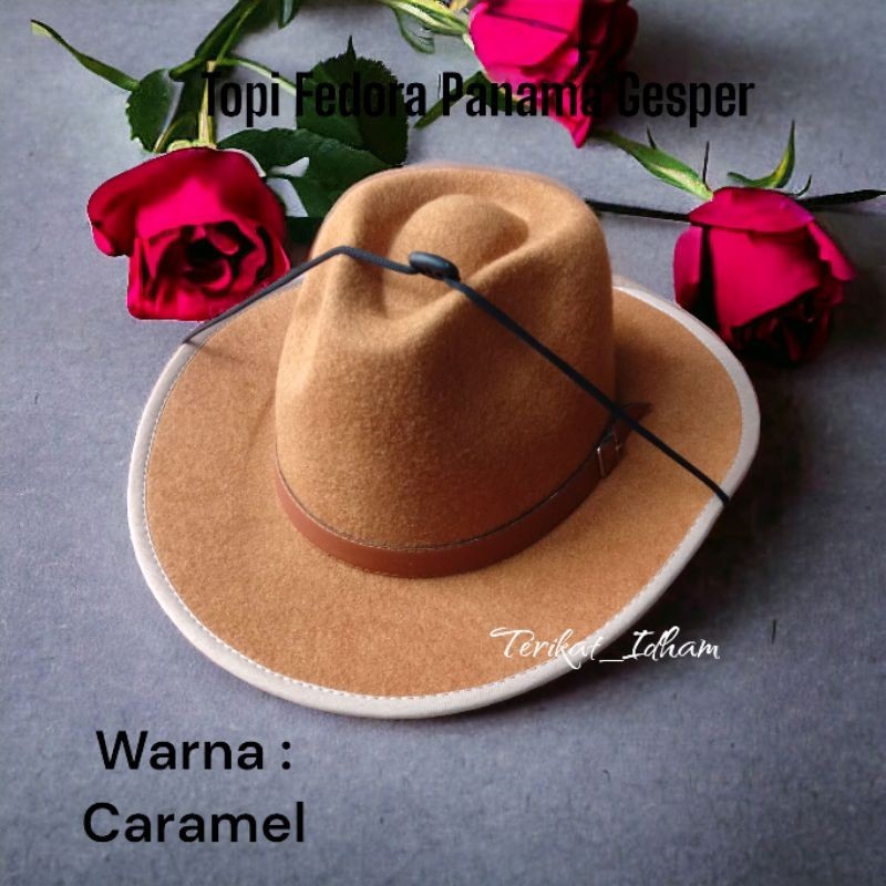Topi Fedora Panama Gesper Fedora Panama Hat