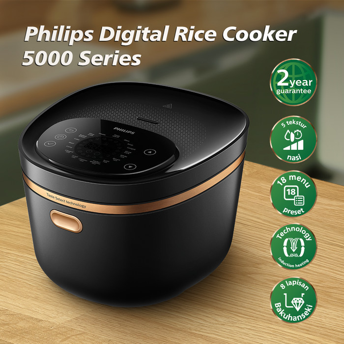 Philips Digital Rice Cooker 5000 Series Hd4539/30 - Induction Heating