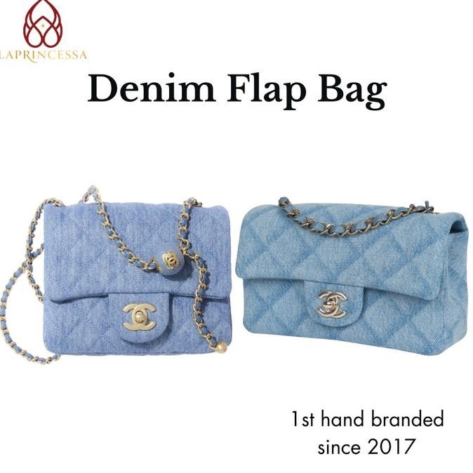 Tas Selempang Wanita Denim Classic Flap Bag / Sling Bag Wanita Import Angeliside