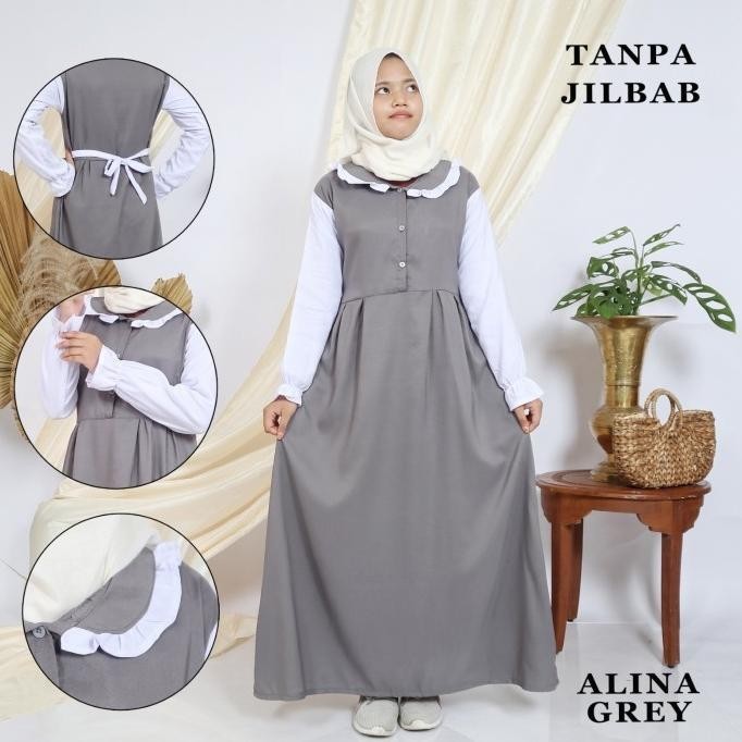 BAJU MUSLIM GAMIS ANAK PEREMPUAN TANGGUNG REMAJA USIA 11-13 TAHUN