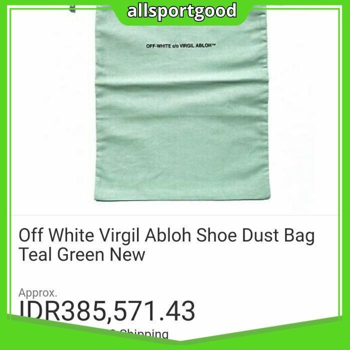 VERY RARE  OFF WHITE DUST BAG ORIGINAL BNWT  TAS BRANDED ASLI TERJAMIN BEST