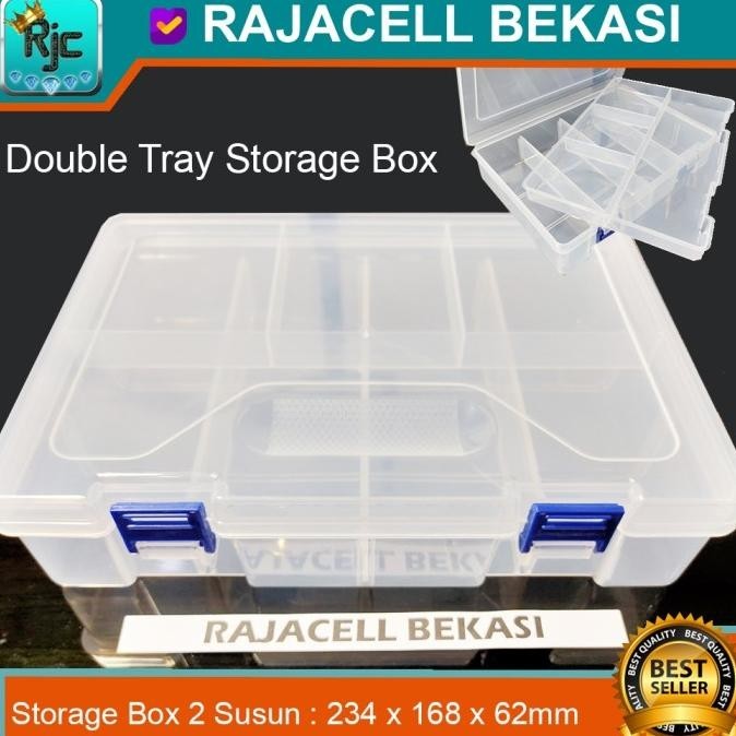 Trend Sto Box 2Susun Tempat Penyimpanan Komponen Elektronik 234*168*62Mm Stok Terbatas