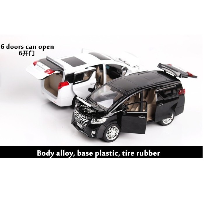 Toyota Alphard 1:24 Diecast Mobil Xlg Besi Alloy Miniatur Pajangan
