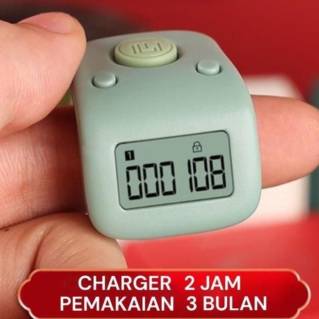 Tasbih digital Rechargeable generasi terbaru tally counter hold silent .