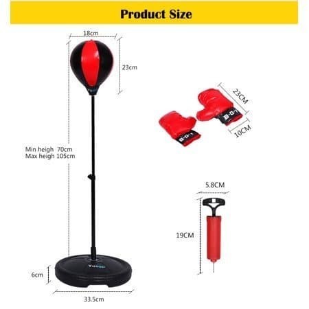 Samsak Tinju Standing/Punching Ball Sport Sand Bag Samsak Tinju