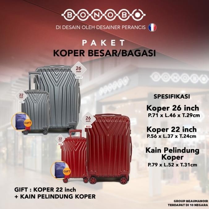 BONOBO LUGGAGE / Koper Bonobo Besar dan Kecil