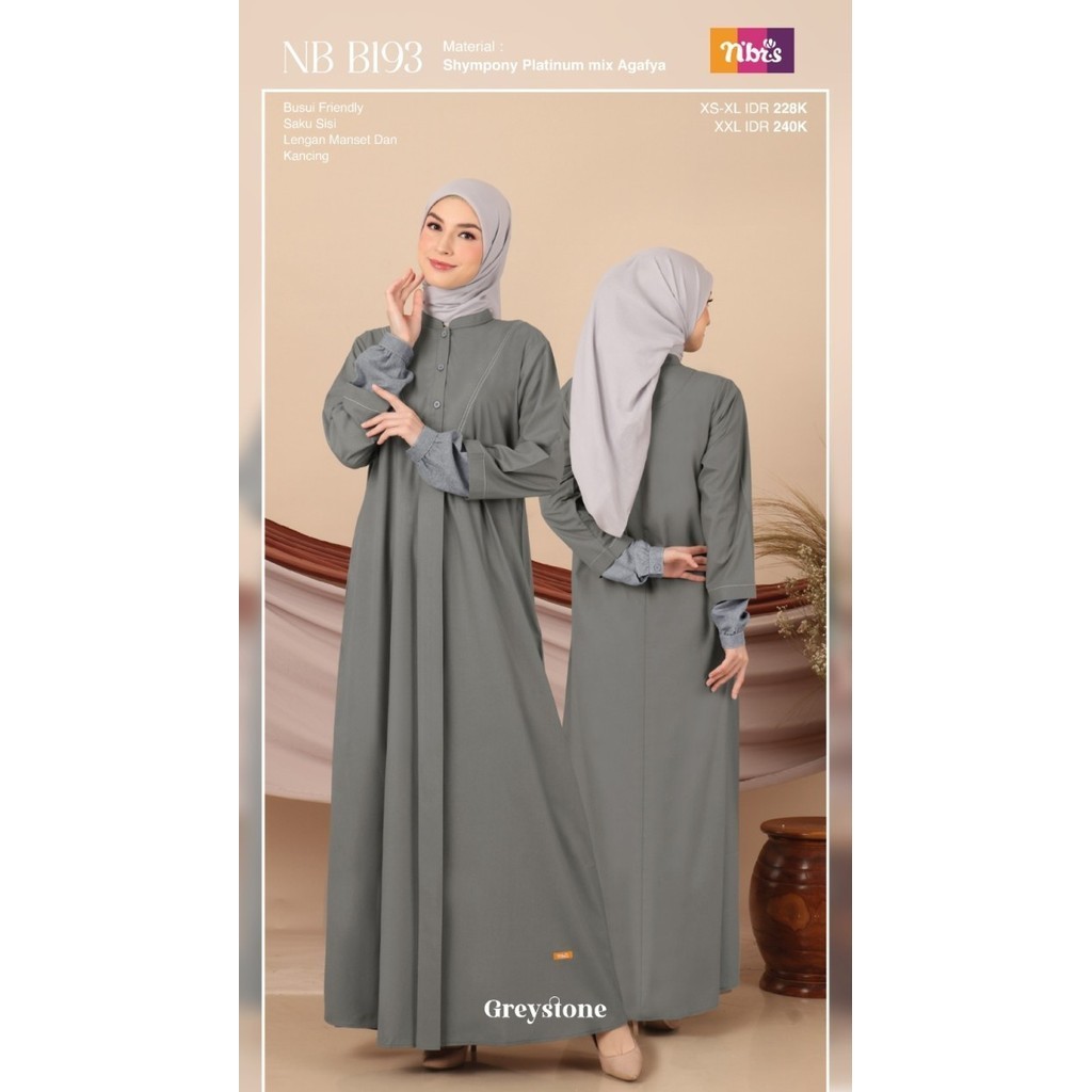 Nibras Nb B193 Gamis Wanita Busui Long Dress Nibras Murah HotR33A