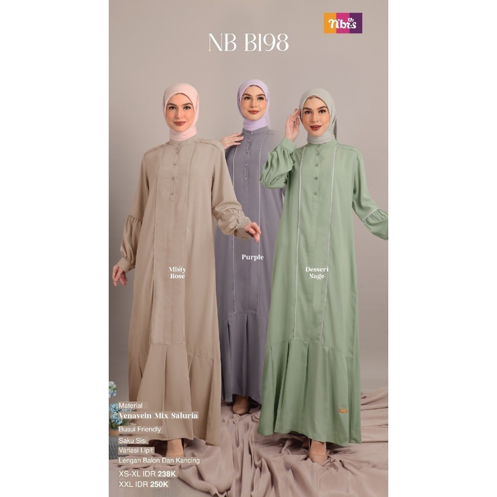 Nibras Nb B198 Gamis Wanita Muslimah Promo Busui TerlarisR33A