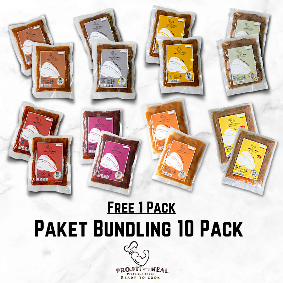 

Profitmeal Dada Ayam Marinasi Bundle 10Pack - Dada Ayam Diet - Ayam Diet - Makanan Diet - Dada Ayam