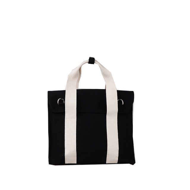 Hush Puppies Canvas Flap Bag In Black
