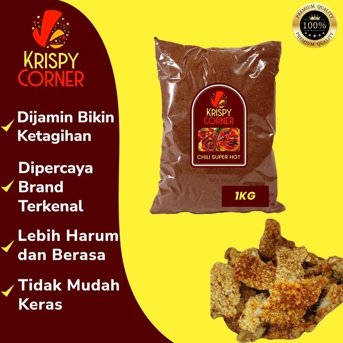 

Bumbu Tabur Cabe Super Pedas Penyedap Snack Instan Rasa Chili 1Kg Jt10