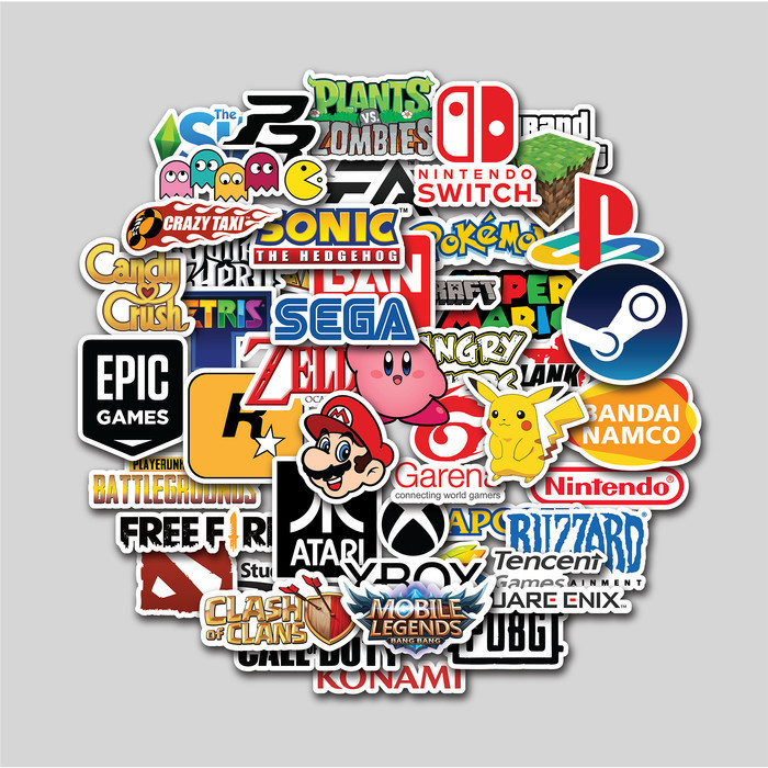 

Sticker Pack Logo Games Sticker Tumblr Stiker Laptop Koper Helm