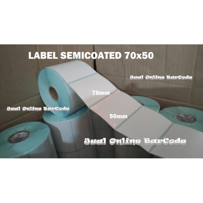 

Label Stiker Barcode 70X50 70 X 50 Mm 1 Line Isi 1000 Pcs Core 1