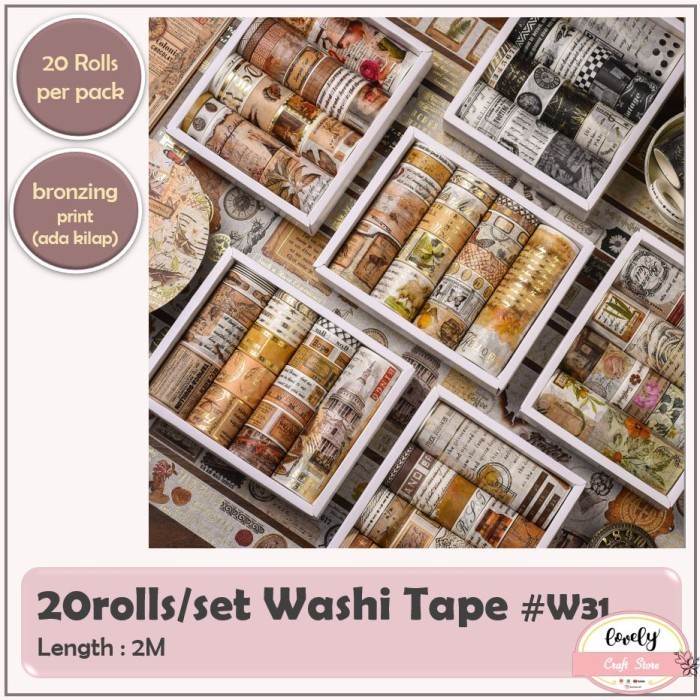 

Washi Tape Deco Aesthetic Masking Deco Tape Sakura Selotip Kertas W31