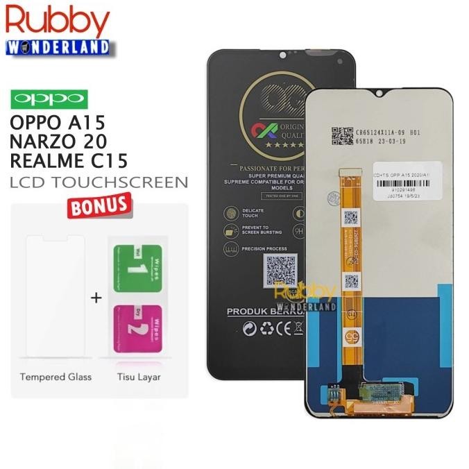 Ready Lcd + Touchscreen Oppo A15 Realme C15 Narzo 20 Original Bergaransi Sparepart Hp