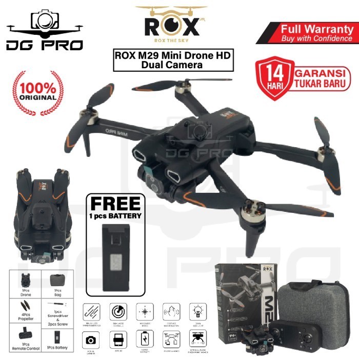 ROX M29 Mini Drone HD Dual Camera WiFi FPV M 29 Original