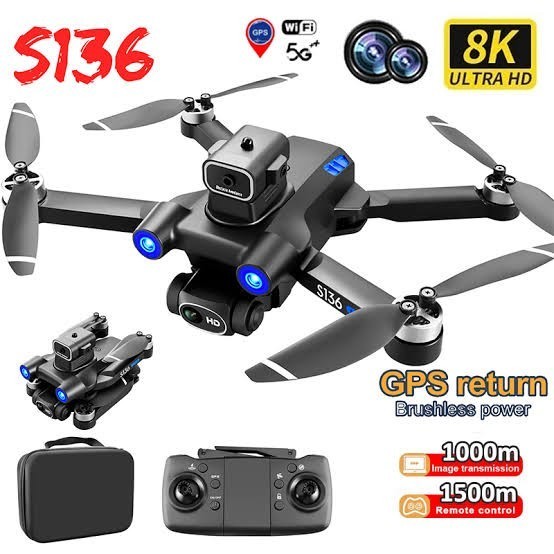 DRONE GPS S132 DUAL KAMERA 4K OPTICAL FLOW TERBANG STABIL BRUSHLESS