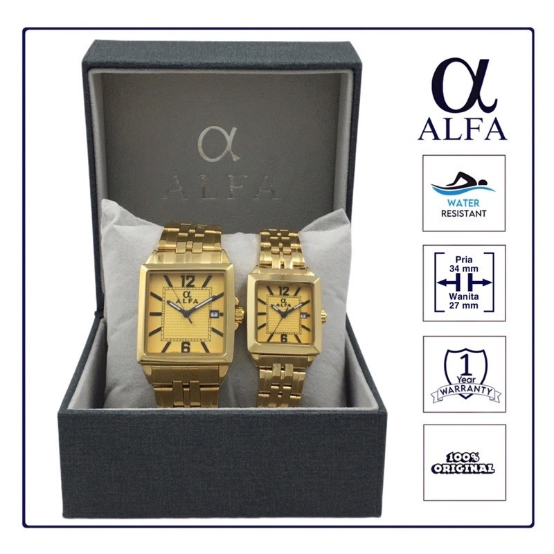 ALFA Jam Tangan Pria Wanita Tahan Air 88102 Original