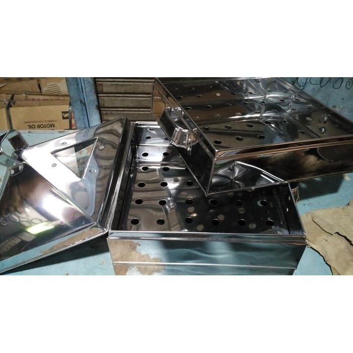 NEW SERIES PROMO DISKON KUKUSAN KOTAK 40CM 2 SUSUN / KLAKAT/ KELAKAT STAINLESS QUALITY ORIGINAL