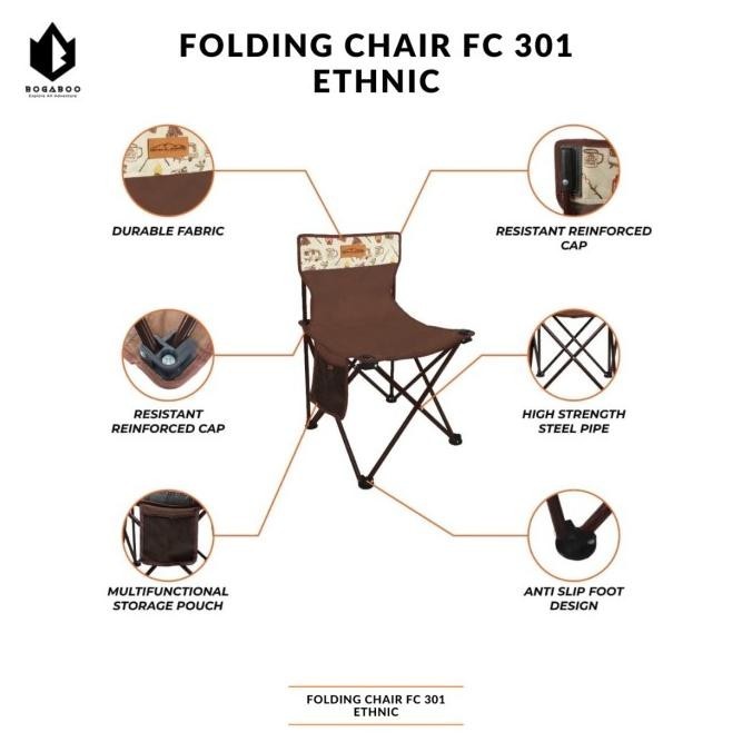 Daulagiri Folding Chair FC 301 Etnik - Kursi Lipat Outdoor - Kursi