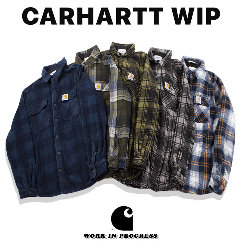carharttKatard Gaya Jepang Musim Gugur dan Musim Dingin Hangat Kemeja Mantel Pakaian Kerja Jaket Kat