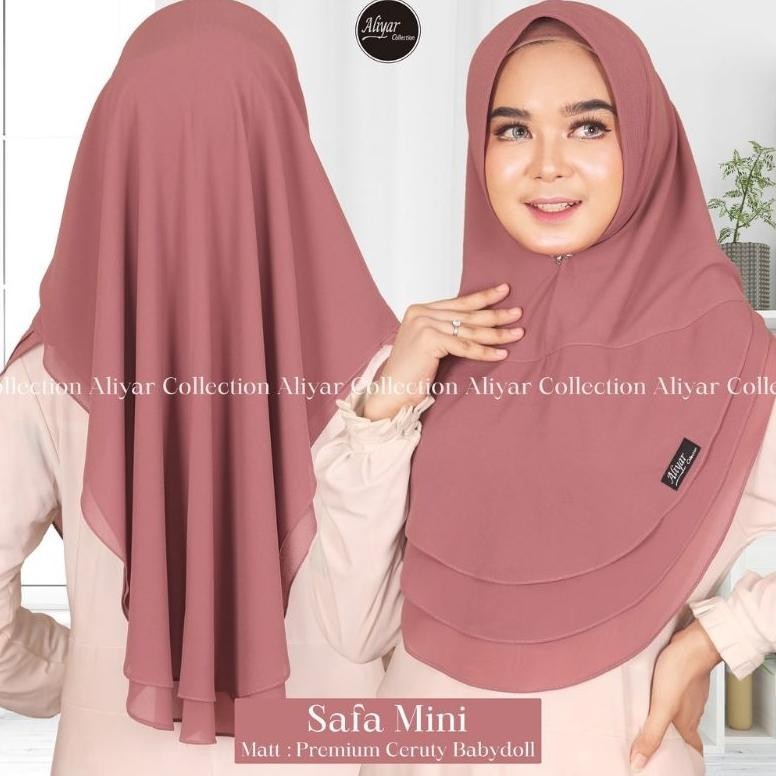 CR - Khimar safa mini/original Aliyar by Awliya/kerudung instan/hijab mini/hijab polos/ceruty babydo