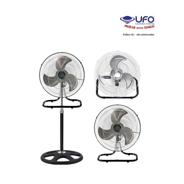 Maspion - Kipas Angin 3 In 1 Alumunium - Balck Pw-451