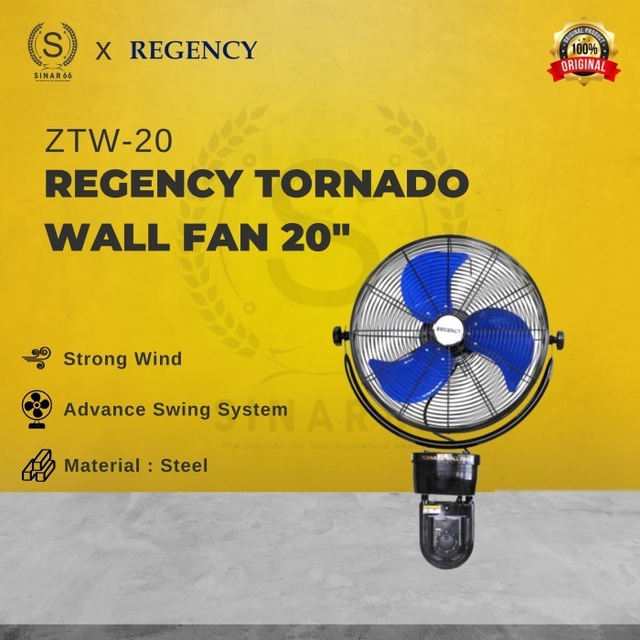Regency Tornado Wall Fan 20" Tw-51 Kipas Angin Tembok Besar