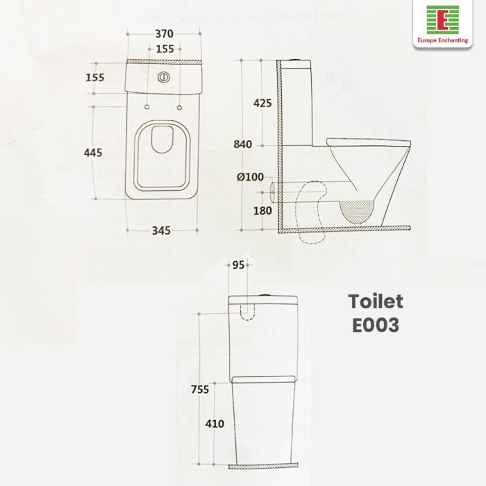 Toilet / Kloset Duduk Europe Enchanting E003